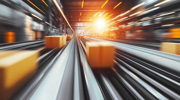 Parcels on a conveyor belt