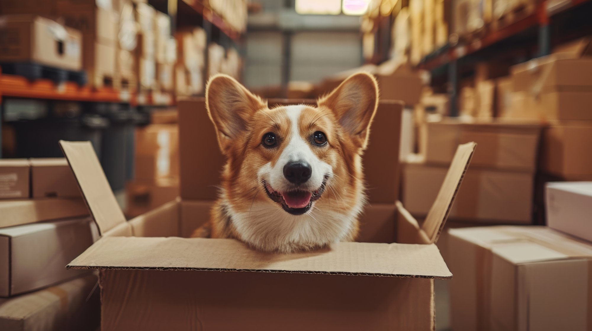 corgi-cardboard-box