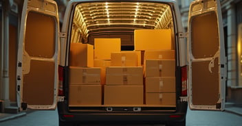 delivery van packed with boxes