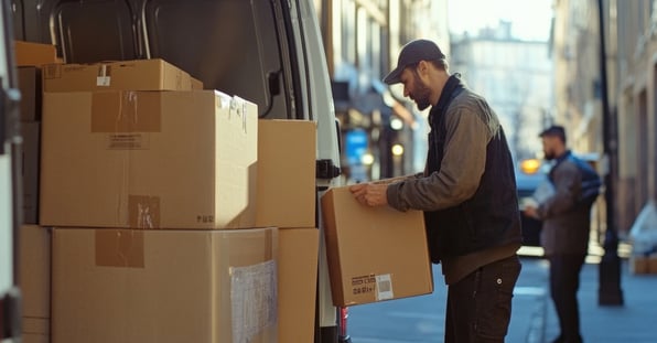 Delivery-man-unloading-boxes