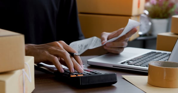 Seller calculating parcels