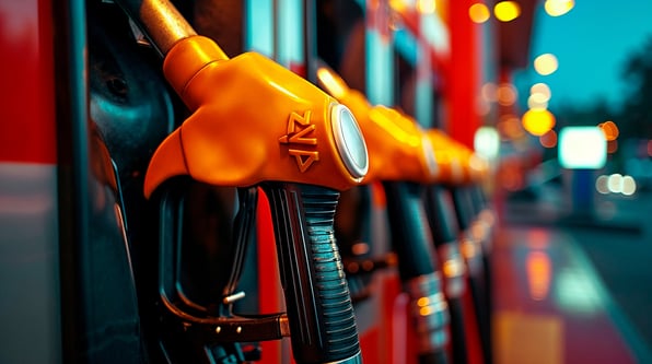 Orange diesel pumps
