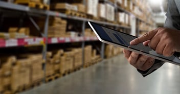 Reviewing freight spending on a tablet