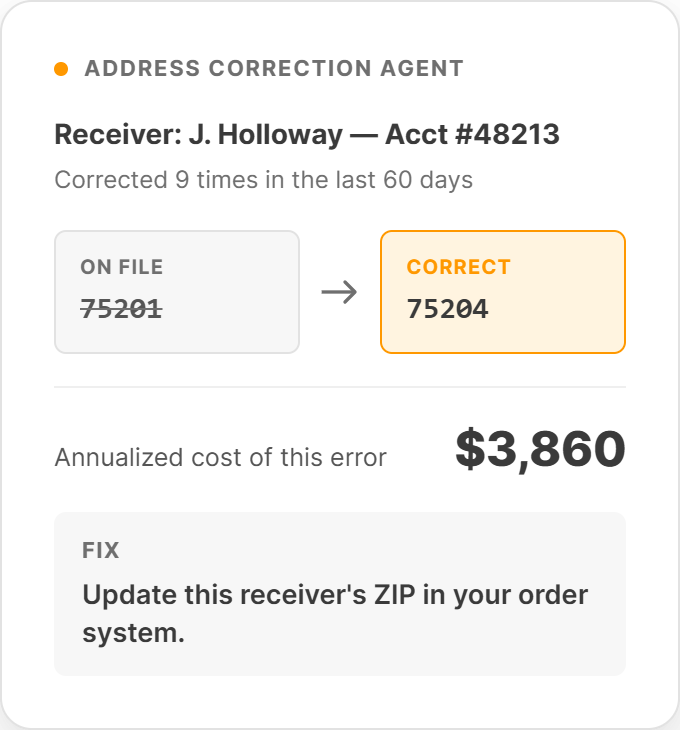 Bolt AI find opportunities to lower shipping costs