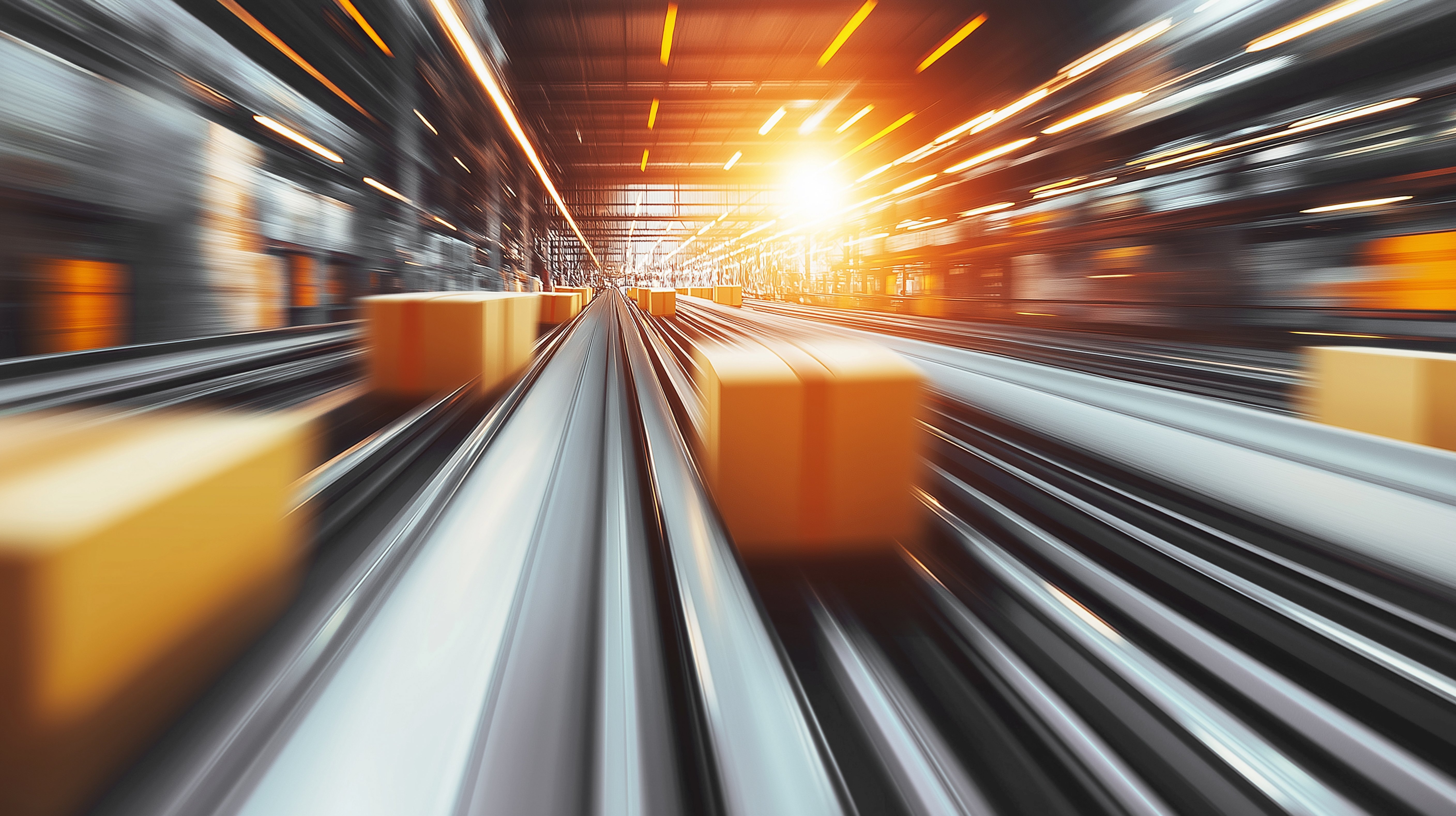 Parcels on a conveyor belt