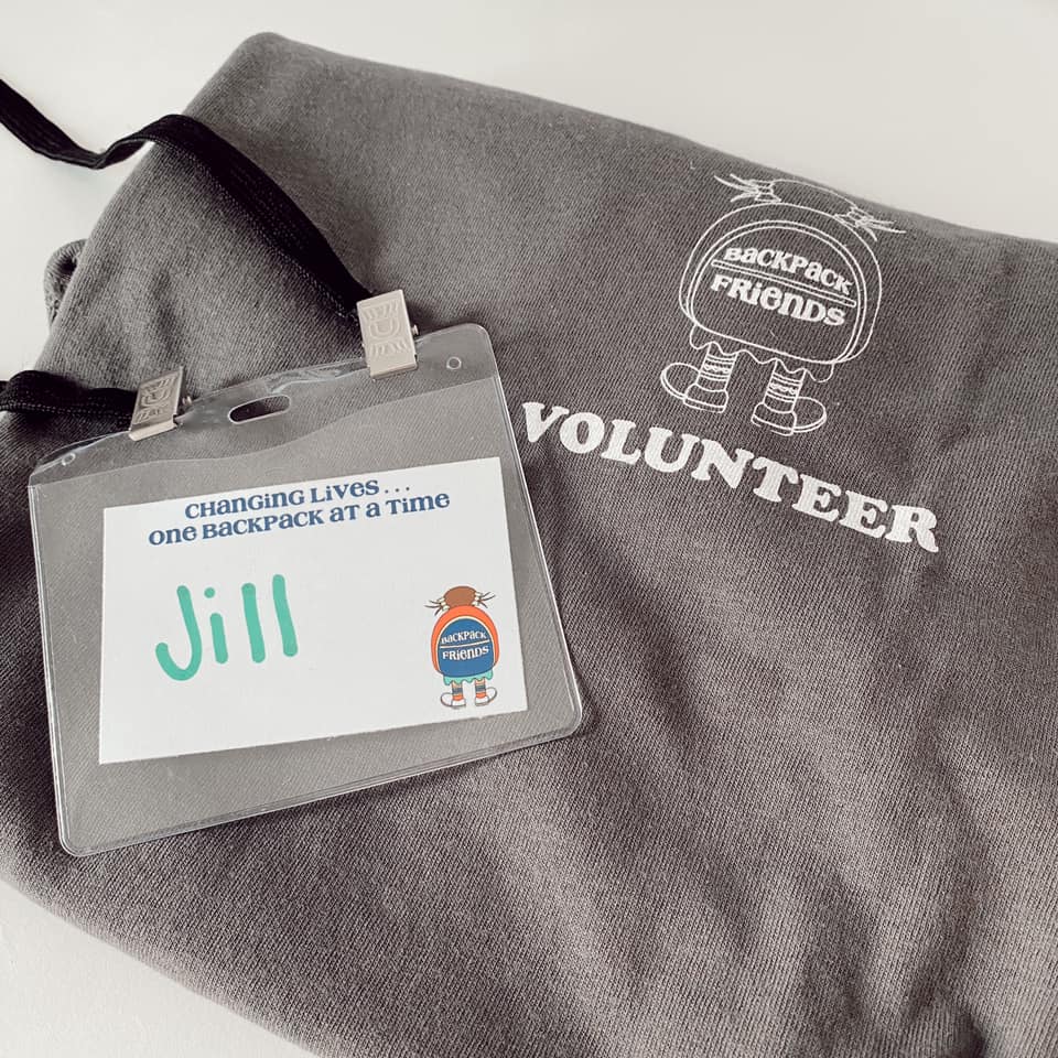 A volunteer shirt with a name tag