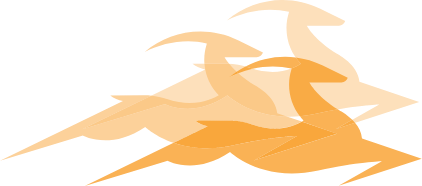 TransImpact Icon - Three orange deer