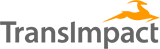 TransImpact Logo - Gray sans-serif type with orange deer icon in upper right